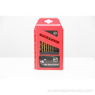 Новый тип 19pcs Drill Bit Set Plastic Box